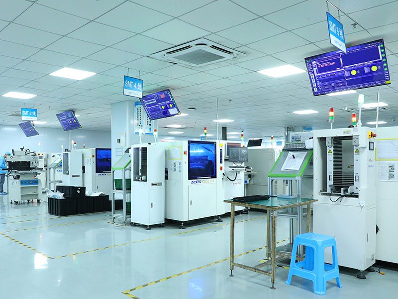 SMT workshop with multiple production lines in the RCT factory