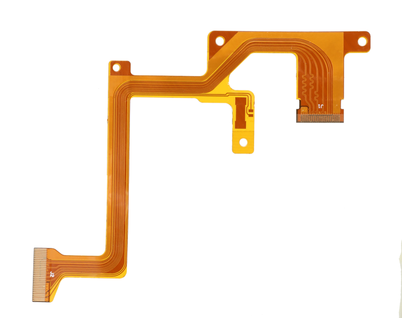 Single-sided flex PCB with stiffener