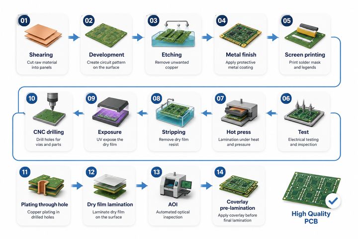 PCB production flowchart